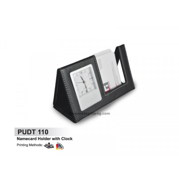 PUDT 110 Namecard Holder with Clock